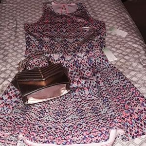 Crop top and skater skirt set.